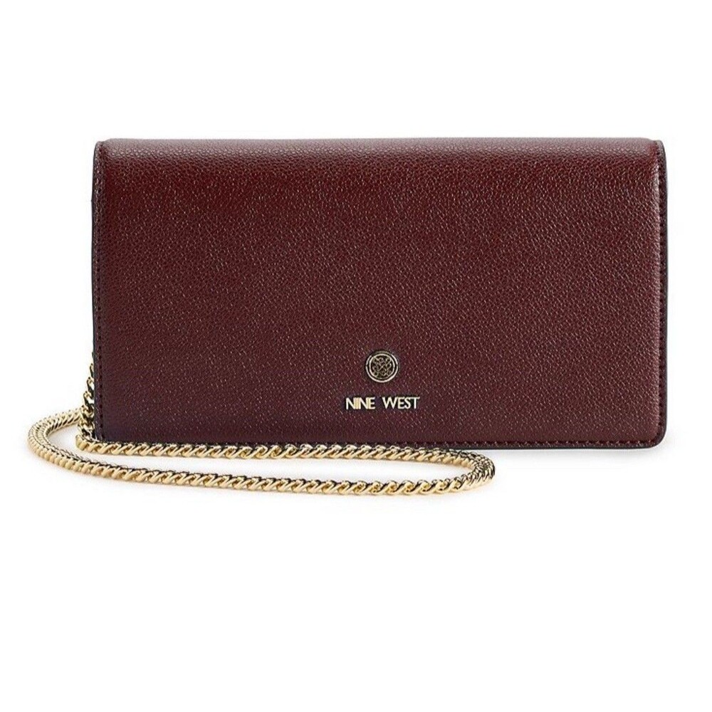 Nine West Chain Phone Merlot Color  Crossbody Bag Purse  New